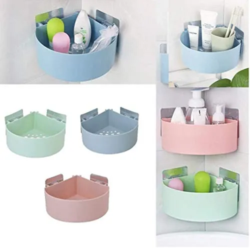 Holder Corner Storage Rack Shampoo Organizer Bathroom Shelf Up To 3Kg