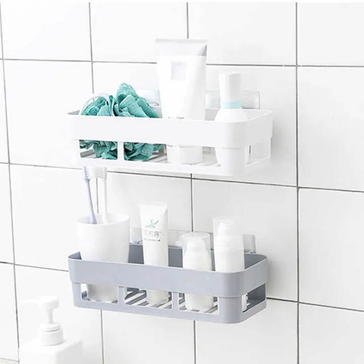 Bathroom Shelf Washroom Kitchen Toilets Shower Shampoo Storage Holder Stand