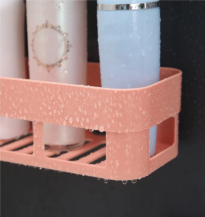 Bathroom Shelf Organizer Toilet Adhesive Shampoo Gel Storage Basket