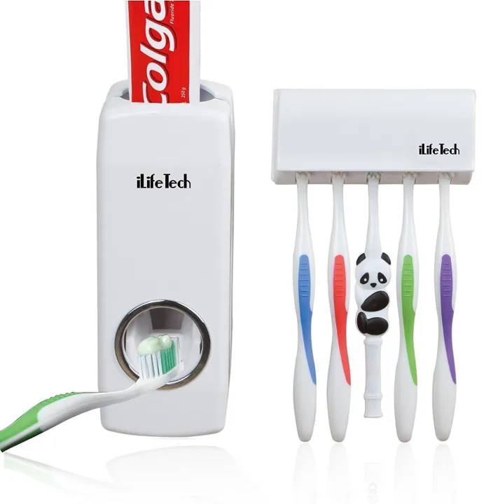 Automatic Toothpaste Dispenser And Tooth Brush Holder