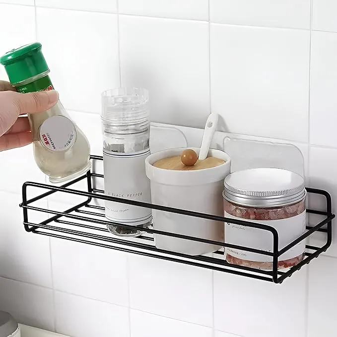 Self-Adhesive GI-Steel Bathroom Shelf-Multipurpose Rack