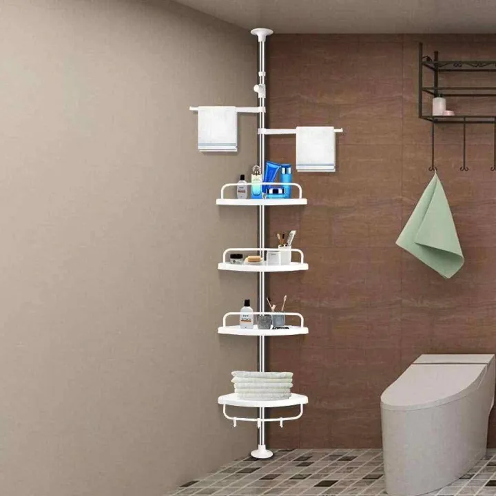 Bathroom Corner Shelf, Corner Rack, Adjustable Height Bathroom Rack