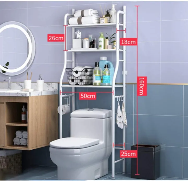 3 Tier Laundry Bathroom Storage Rack Above Toilet rack