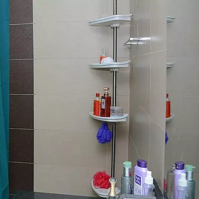 Adjustable Large Multi-Purpose Bathroom Corner Shelf