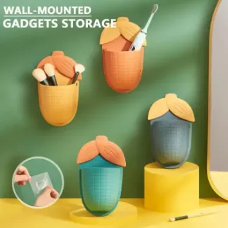 Bathroom Cartoon Corn Toothbrush Cup Toothpaste Storage Rack Bathroom Free Perforation Wall-mounted